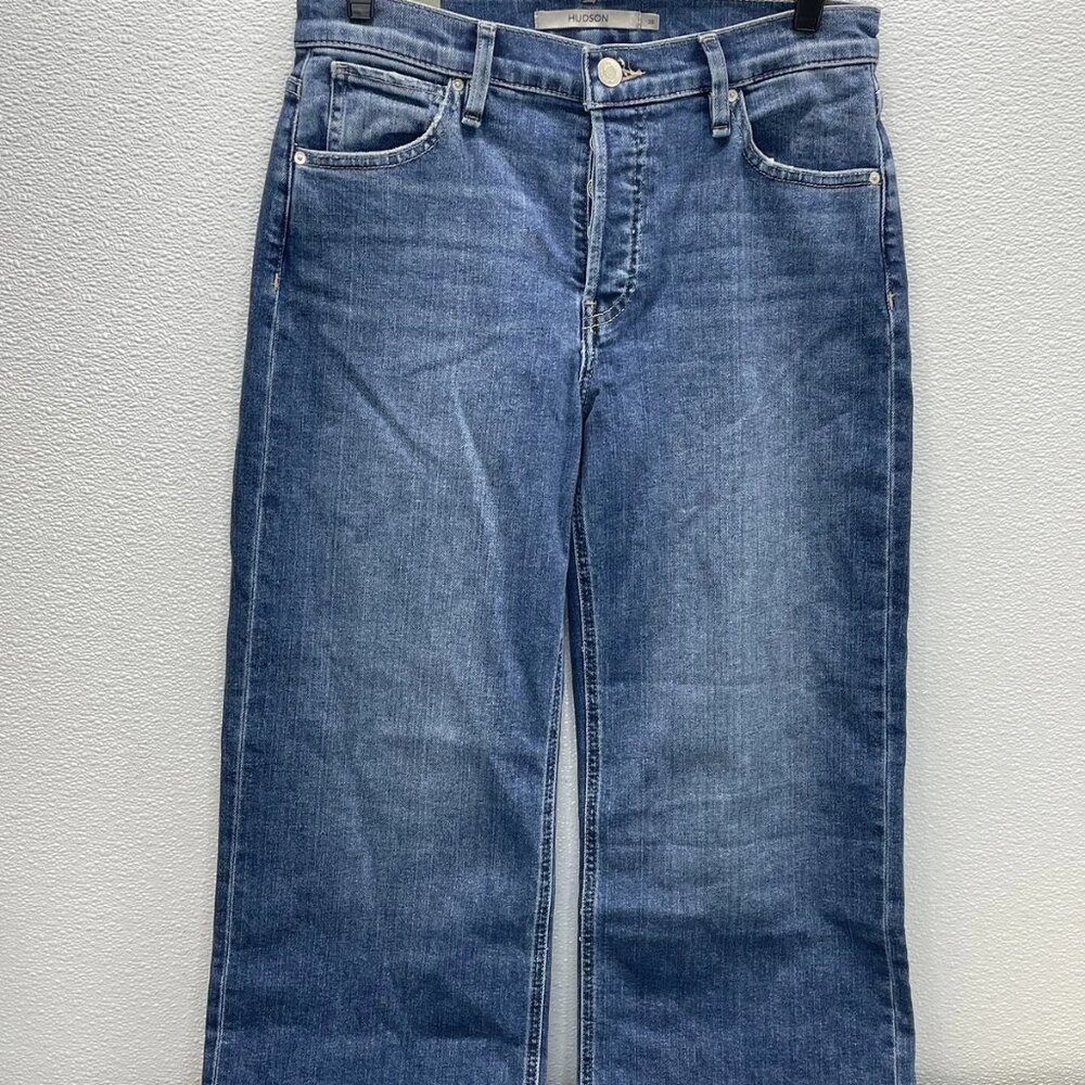 NEW HUDSON Rosie High-Rise Wide Leg Ankle Jeans • Size 28 • Blue